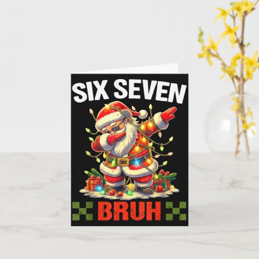 Carte 67 Six Seven Burh Funny Christmas 6 7 Meme Men Wom (Fleur jaune)