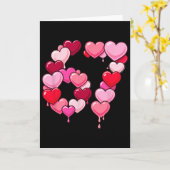 Carte 67 Six Seven Cœurs Saint-Valentin Gen Alpha Brain (Fleur jaune)