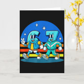 Carte 67 Six Seven Fun Meme Funny Design Kids School  (Fleur jaune)