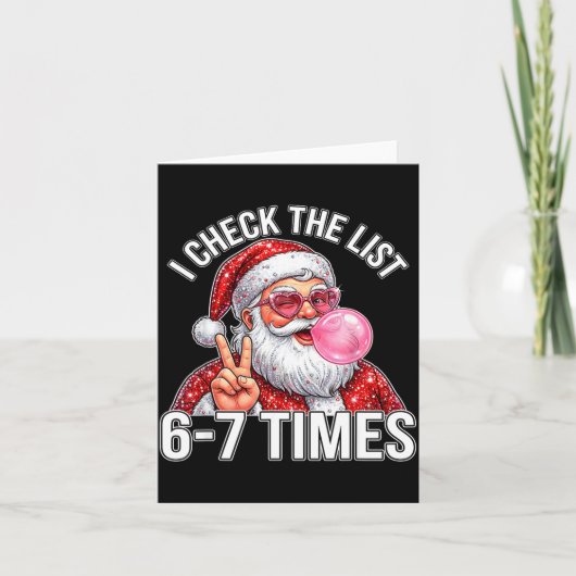Carte 67 Six Seven Funny Christmas 6 7 Santa Meme Men Wo (Devant)