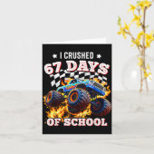 Carte 67 Six Seven I Crush 67 Days Of School Monster Tru (Fleur jaune)