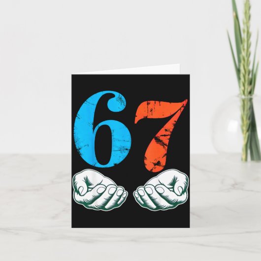 Carte 67 Six Seven Meme 6 7 Hands (Devant)