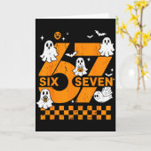 Carte 67 Six Seven Mème Drôle 6 7 Couple Halloween Corre (Fleur jaune)