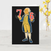 Carte 67 Six Seven Mème drôle de George Washington (Fleur jaune)
