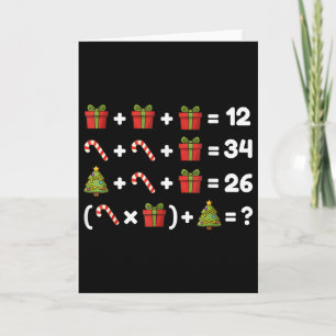 Carte 67 Six Seven Mème Équation de Noël Math Logique Pu