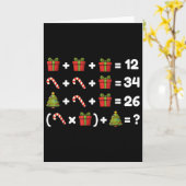 Carte 67 Six Seven Mème Équation de Noël Math Logique Pu (Fleur jaune)