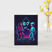 Carte 67 Six Seven Meme Funny Bigfoot Alien Sasquatch Uf (Fleur jaune)