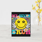 Carte 67 Six Seven Meme Gen Alpha Slang 6 7 Funny Boys G (Fleur jaune)