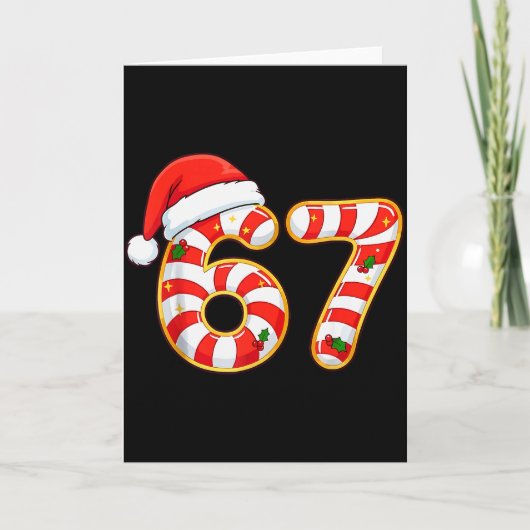 Carte 67 Six Seven Mème Génération Alpha Argot Drôle de (Devant)