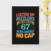 Carte 67 Six Seven Obtenir Sendy Conception de Mème Drôl (Fleur jaune)