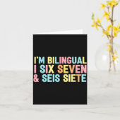 Carte 67 Six Seven Spanieacher Bilingual Seis Siete Brai (Fleur jaune)