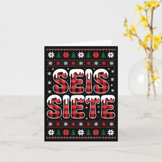 Carte 67 Six Seven Spanieacher Christmas Seis Siete Brai (Fleur jaune)