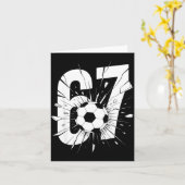 Carte 67 Soccer Six Seven 6 7 Mème 67  (Fleur jaune)