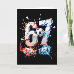 Carte 67 Soccer Six Seven Soccer 6 7 Enfants Garçons Fil