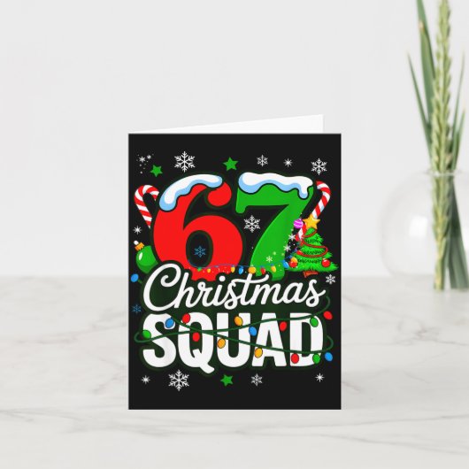 Carte 67 Squad Teacher Christmas Funny Holiday Clroom Cr (Devant)