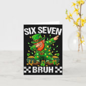 Carte 67 St Patrick drôle Six Seven Meme Lutins Garçon (Fleur jaune)