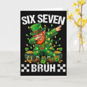 Carte 67 St Patricks Drôle Six Seven Mème Garçon Lutins (Fleur jaune)