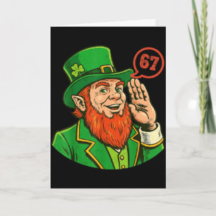 Carte 67 St Patricks Drôle Six Seven Meme Lutins Garçon