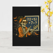 Carte 67 Teacher Halloween Skeleton Six Seven Meme Math  (Fleur jaune)