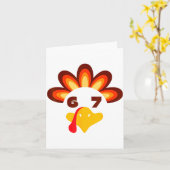 Carte 67 Thanksgiving Funny 6 7 Six Seven Turkey Social  (Fleur jaune)