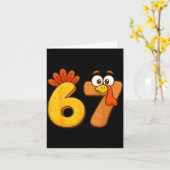 Carte 67 Thanksgiving Funny Six Seven Meme For Men Women (Fleur jaune)