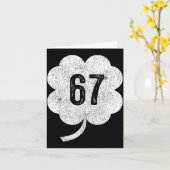 Carte 67 Trèfle Mème Fête de la Saint-Patrick Rétro Vert (Fleur jaune)