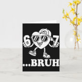 Carte 67 Valentines Bruh Six Seven Meme Heart 6 7 Boys K (Fleur jaune)