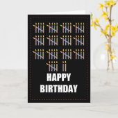 Carte 67e anniversaire avec bougies (Fleur jaune)