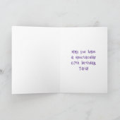 Carte 67e anniversaire : Floral Flowers Numéro, Nom pers (Intérieur)