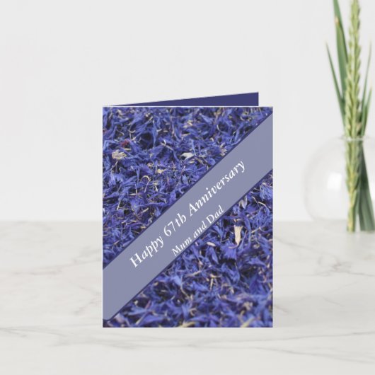 Carte 67e anniversaire modifiable (Devant)