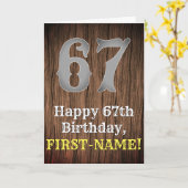 Carte 67e anniversaire : Pays inspiré par l'Ouest Look, (Fleur jaune)