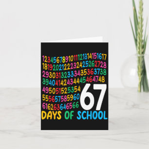 Carte 67e jour d'école 67 nombres mathématiques enseigna