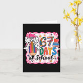 Carte 67e jour d'école 67 Six Sept Prof de maths (Fleur jaune)