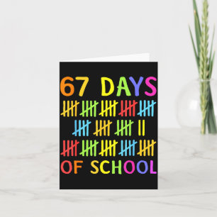 Carte 67e jour d'école enseignant enfants 67 maths nombr