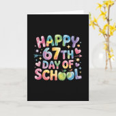 Carte 67e Jours D'école Drôle 67 Mème Professeur  (Fleur jaune)