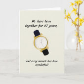 Carte 67e Montre-poignet pour anniversaire de Mariage (Fleur jaune)