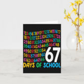 Carte 67th Day Of School 67 Math Numbers Teacher Kids 67 (Fleur jaune)