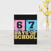 Carte 67th Day Of School Chemical Eements Teacher Boy Gi (Fleur jaune)
