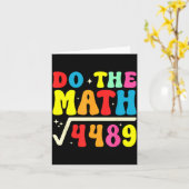 Carte 67th Day Of School Do The Math 67 Square Root 4489 (Fleur jaune)