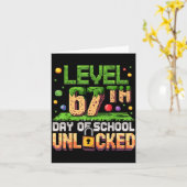 Carte 67th Day Of School Gamer Level Unlocked 100 Days O (Fleur jaune)