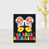 Carte 67th Day Of School Shirt 67 Day Smarter Bun Teache (Fleur jaune)