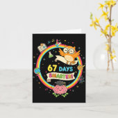 Carte 67th Day Of School Shirt 67 Days Smarter Teacher B (Fleur jaune)