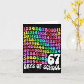 Carte 67th Day Of School Teacher 67 Days Math Numbers (Fleur jaune)