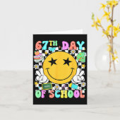 Carte 67th Day Of School Teacher Kids 67 Smile Face 100t (Fleur jaune)