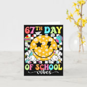 Carte 67th Day Of School Vibes 67 Days Smarter Teacher B (Fleur jaune)