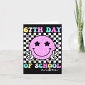 Carte 67th Day Of School Vibes Smile Face 67 Six Seven M (Devant)