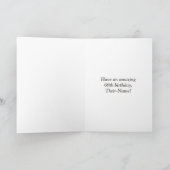 Carte 68e Anniversaire : Aspect Bois Rustique Faux, "68" (Intérieur)