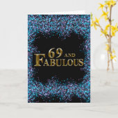 Carte 69e anniversaire  (Fleur jaune)