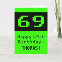 69e anniversaire : Nerdy / Geeky Style "69" et nom