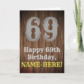 Carte 69e anniversaire : Pays inspiré par l'Ouest Look,  (Devant)